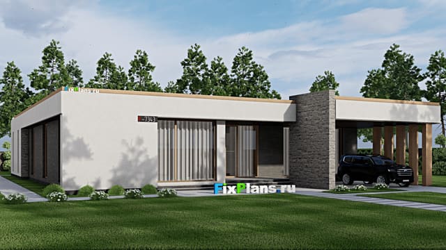 Одноэтажный дом F-7343