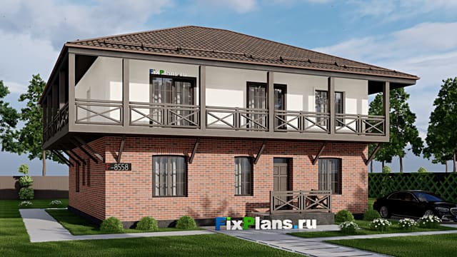 Двухэтажный дом F-8558