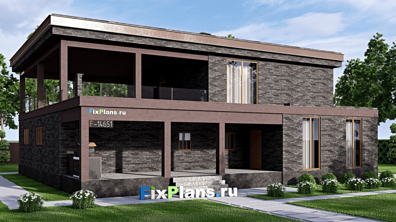 Двухэтажный дом F-14651 — фасад
