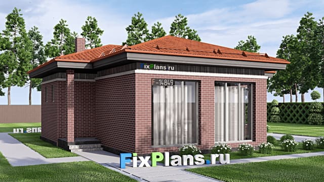 Одноэтажный дом F-14849